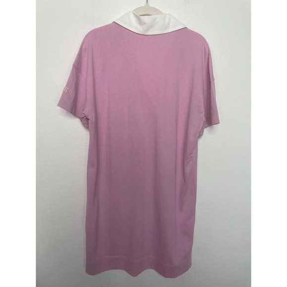 Everlane Medium The Organic Cotton Polo Mini Shirt Dress Purple Short Sleeve New - Picture 13 of 15